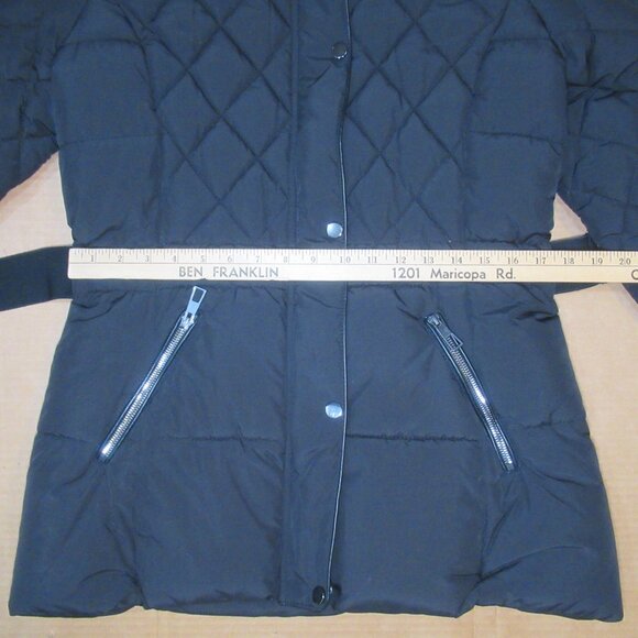 Royalty For Me Quilted Belted Puffer Coat with Removable Hood – Size Small - Picture 4 of 10